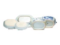 Five Chinese Export Blue Canton Porcelain Articles