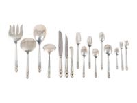 An International Silver Co. 'Royal Danish' Silver Flatware Service