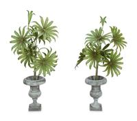 A Pair of Painted Tole Models of Palm Trees