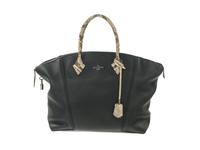 Louis Vuitton Lockit MM Bag with Python Trim