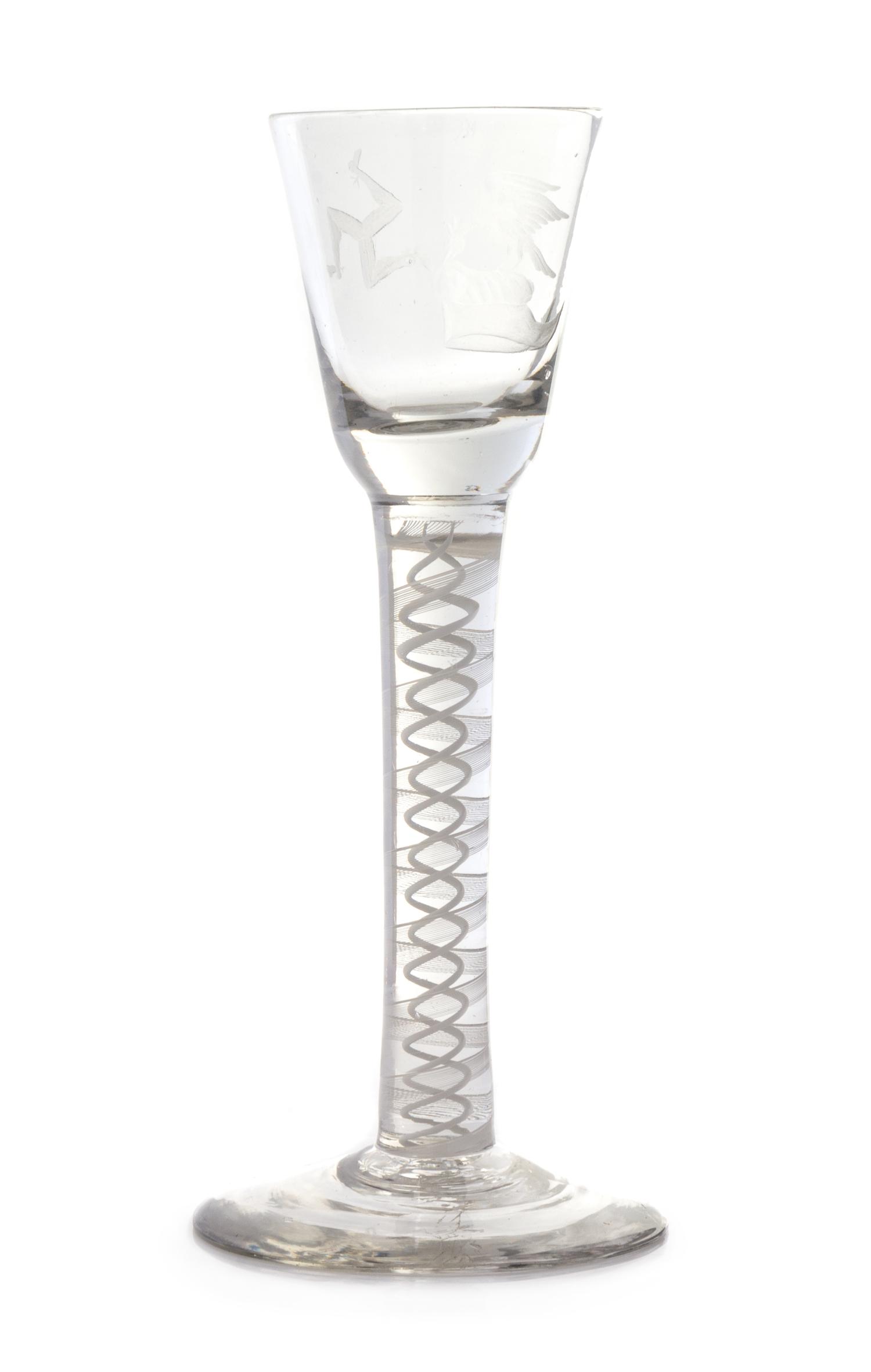 A George III Glass Cordial Height 6 7/8 inches. — CIRCA 1765