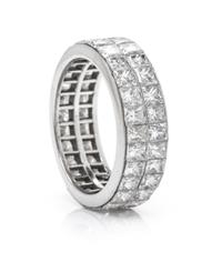 A Platinum and Diamond Eternity Band, 5.60 dwts.