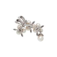 CULTURED PEARL AND DIAMOND PENDANT/BROOCH