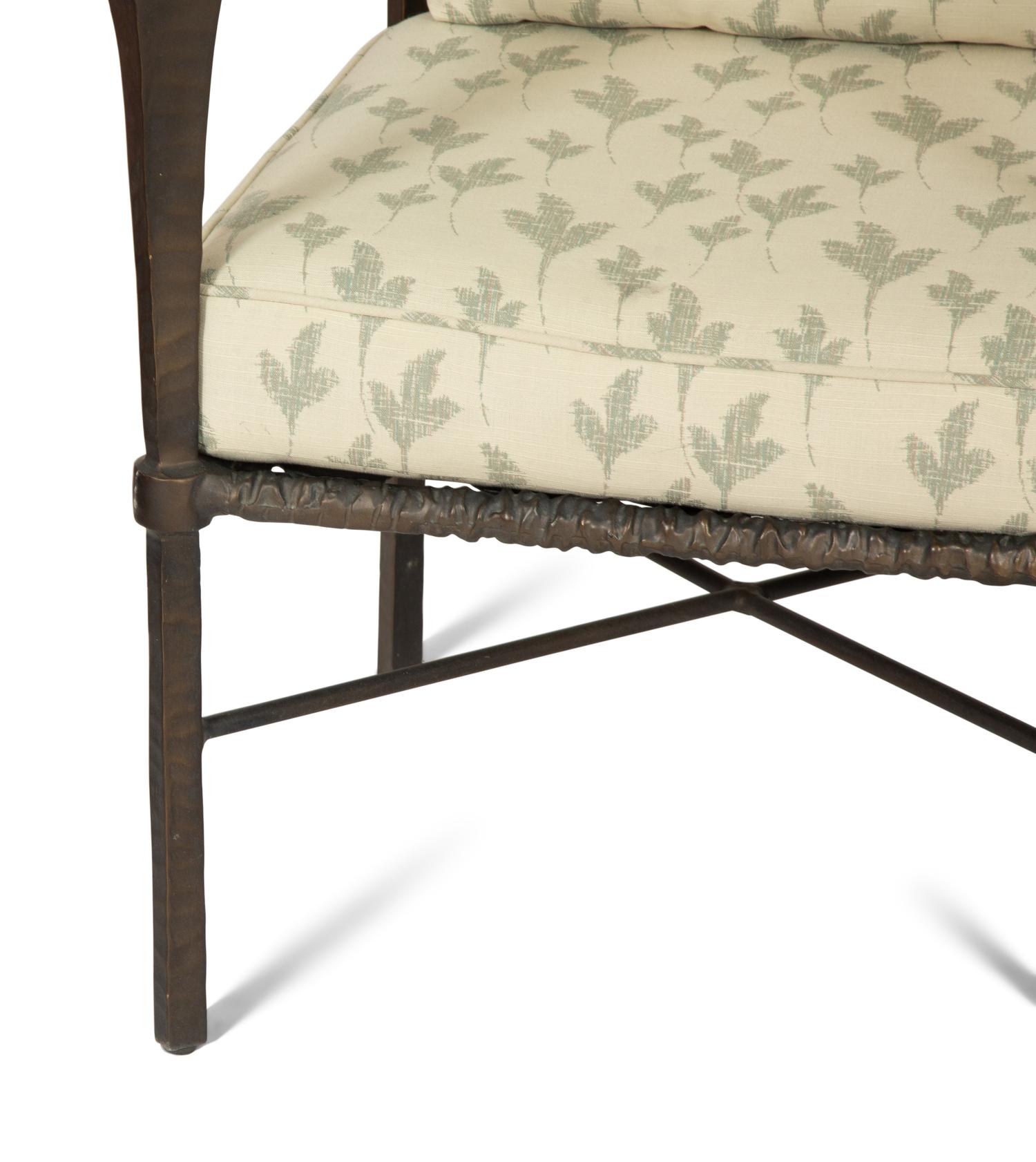 A Suite of Michael Taylor Arcadia Patinated Aluminum Outdoor Dining Furniture