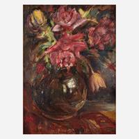 Theresa Ferber Bernstein (American/Polish, 1890–2002) Roses and Tulips in a Glass Vase; with Study Verso