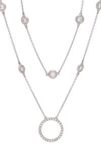 WHITE GOLD AND DIAMOND LONGCHAIN NECKLACE