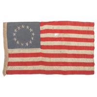 13-Star Silk Flag Possibly Made by Betsy Ross' Granddaughter