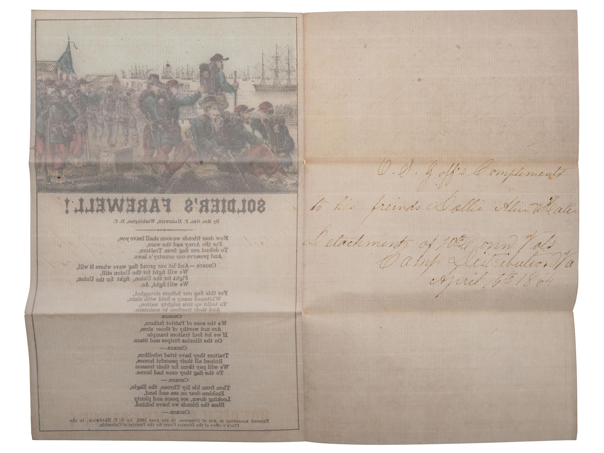 [GOFF, Orlando S. (1843-1916)] -- [CIVIL WAR] -- [EARLY PHOTOGRAPHY]. Civil War letters of Orlando S. Goff, Co. K, Connecticut 10th Infantry, accompanied by post-war letters describing his entry into the trade of photography.