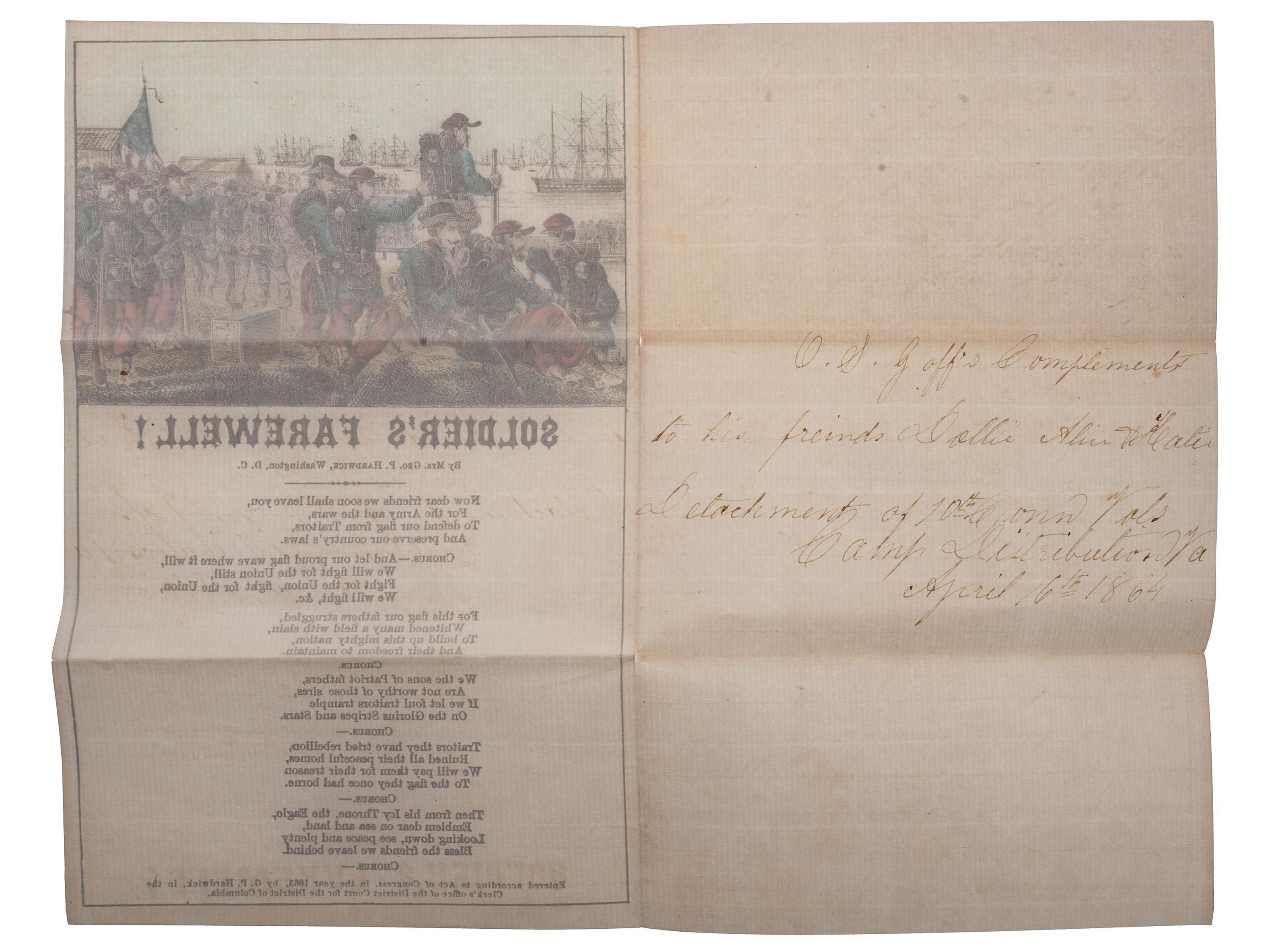[GOFF, Orlando S. (1843-1916)] -- [CIVIL WAR] -- [EARLY PHOTOGRAPHY]. Civil War letters of Orlando S. Goff, Co. K, Connecticut 10th Infantry, accompanied by post-war letters describing his entry into the trade of photography.