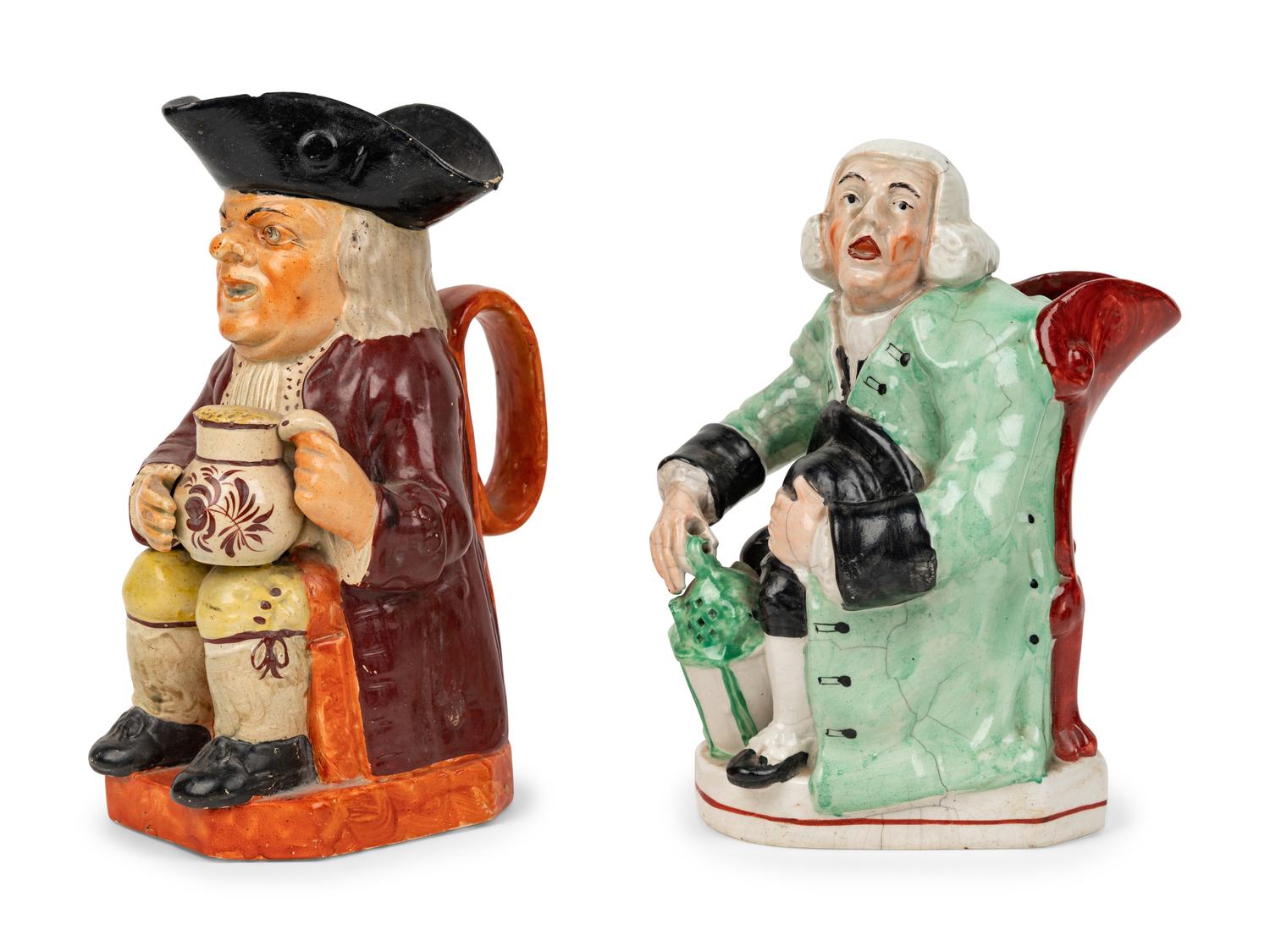 A "Nightwatchman" Toby Jug and Another Toby Jug