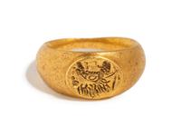 A Roman Gold Finger Ring with the Demigod Hercules