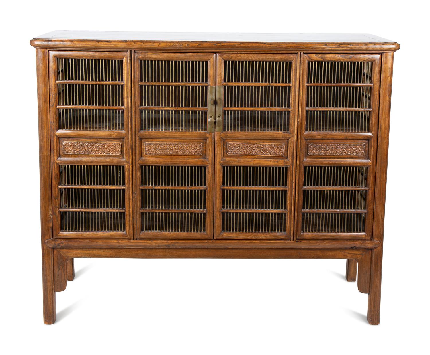 A Large Chinese Hardwood Scroll Cabinet — EARLY 20TH CENTURY