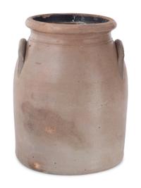Two Cobalt Decorated Stoneware Crocks