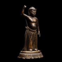 A Japanese Gilt Bronze Figure of Shakyamuni at Birth