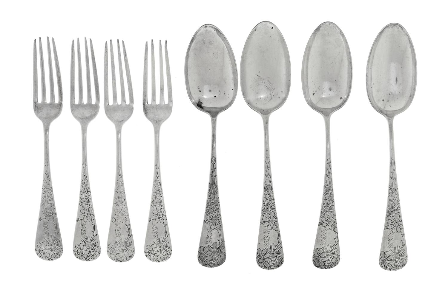 A Group of American Silver Flatware Articles