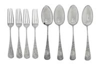 A Group of American Silver Flatware Articles