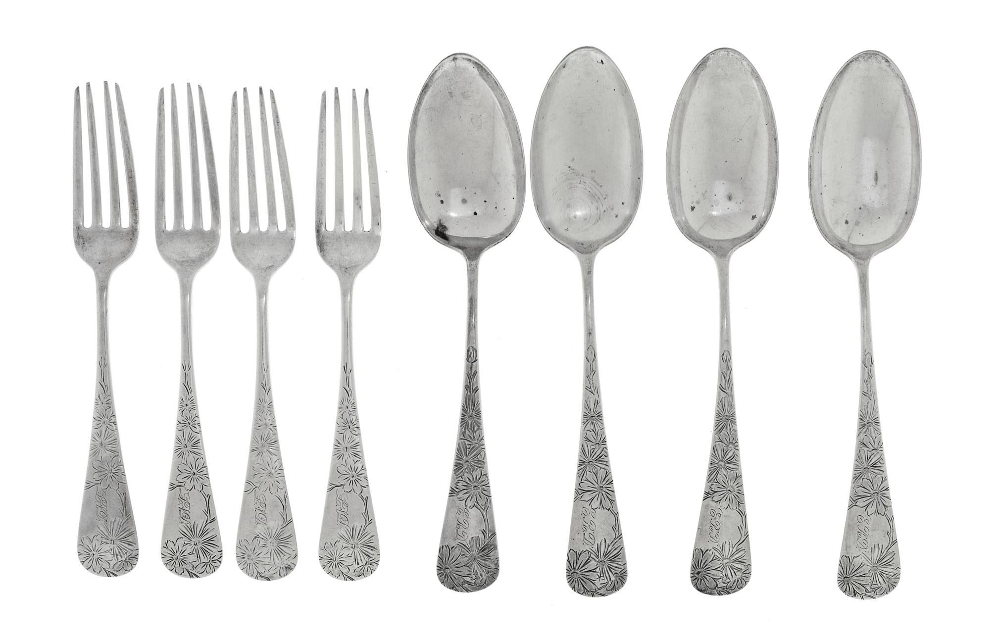 A Group of American Silver Flatware Articles