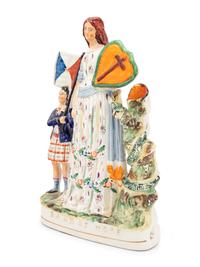 A Staffordshire Band of Hope Figural Group