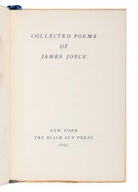 JOYCE, James (1882-1941). Collected Poems . New York: The Black Sun Press, 1936.