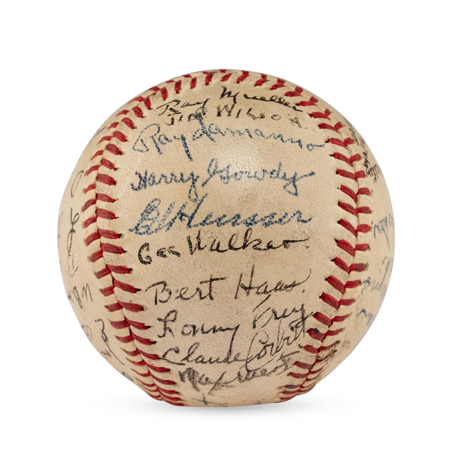 A 1946 Cincinnati Reds Team Signed Autograph Baseball