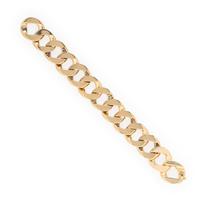 Diamond and Gold Curb Link Bracelet