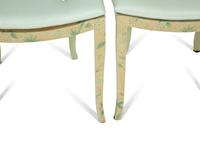 Four Adam Style Painted Caned Seat Side Chairs