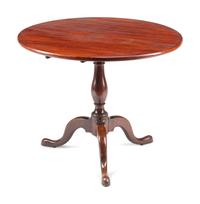 A George III Style Mahogany Tilt-Top Tea Table
