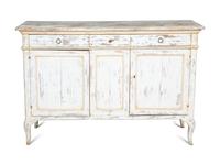 A French Provincial White-Painted Serving Cabinet