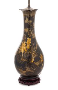 A Chinese Lacquered Vase Height overall 38 1/2 inches. — 19TH/20TH CENTURY