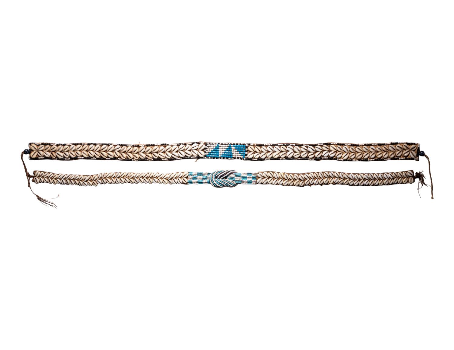 A Group of Four Amazonian Shell Belts or Headdresses