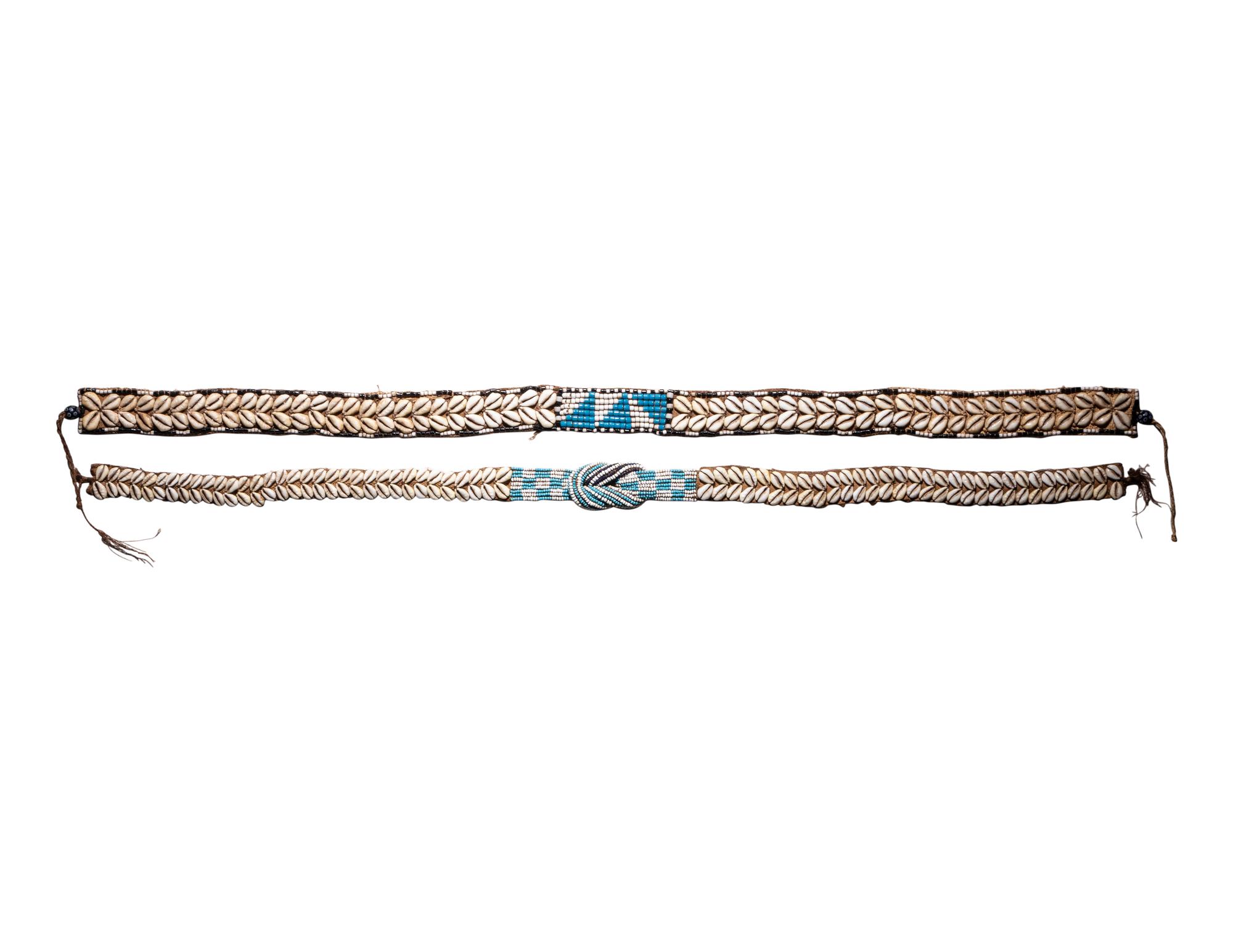A Group of Four Amazonian Shell Belts or Headdresses