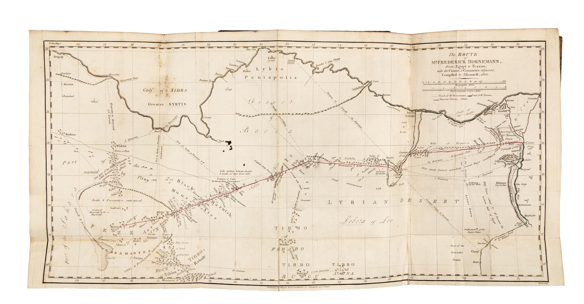 HORNEMANN, Friedrich Konrad (1771-1801). The Journal of Frederick Hornemann's Travels, from Cairo to Mourzouk… In the Years 1797-8. Lon