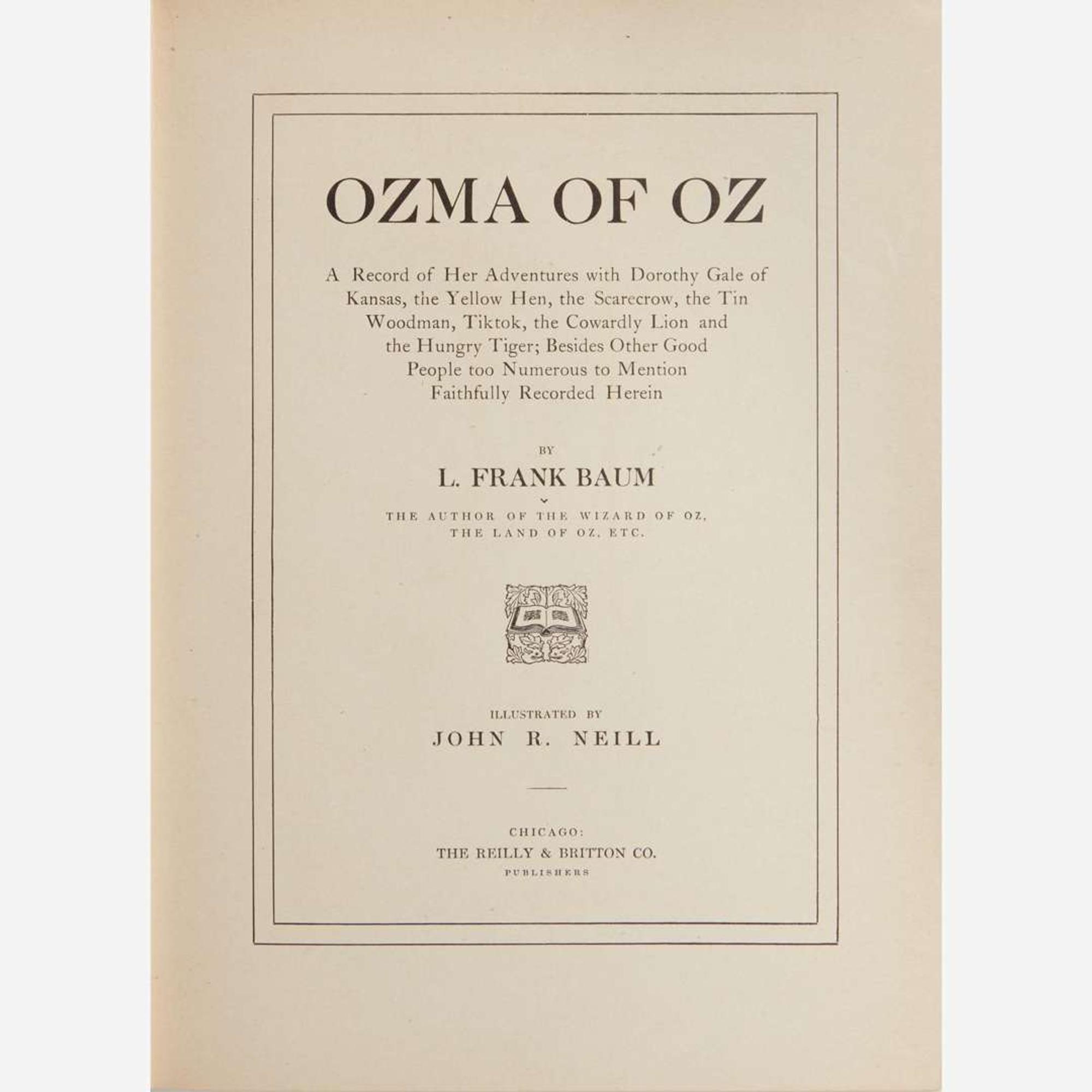 [Children's & Illustrated] Baum, L. Frank Ozma of Oz