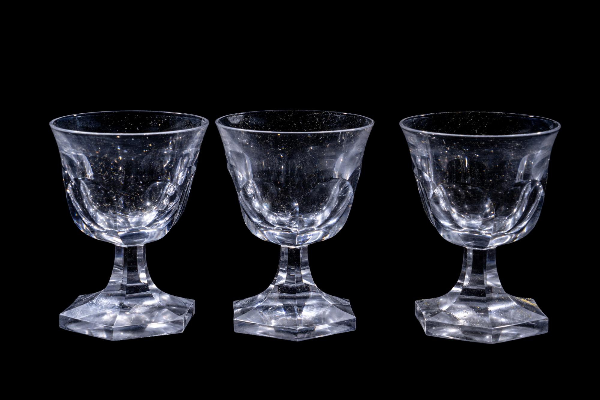 A Cut Glass Stemware Service