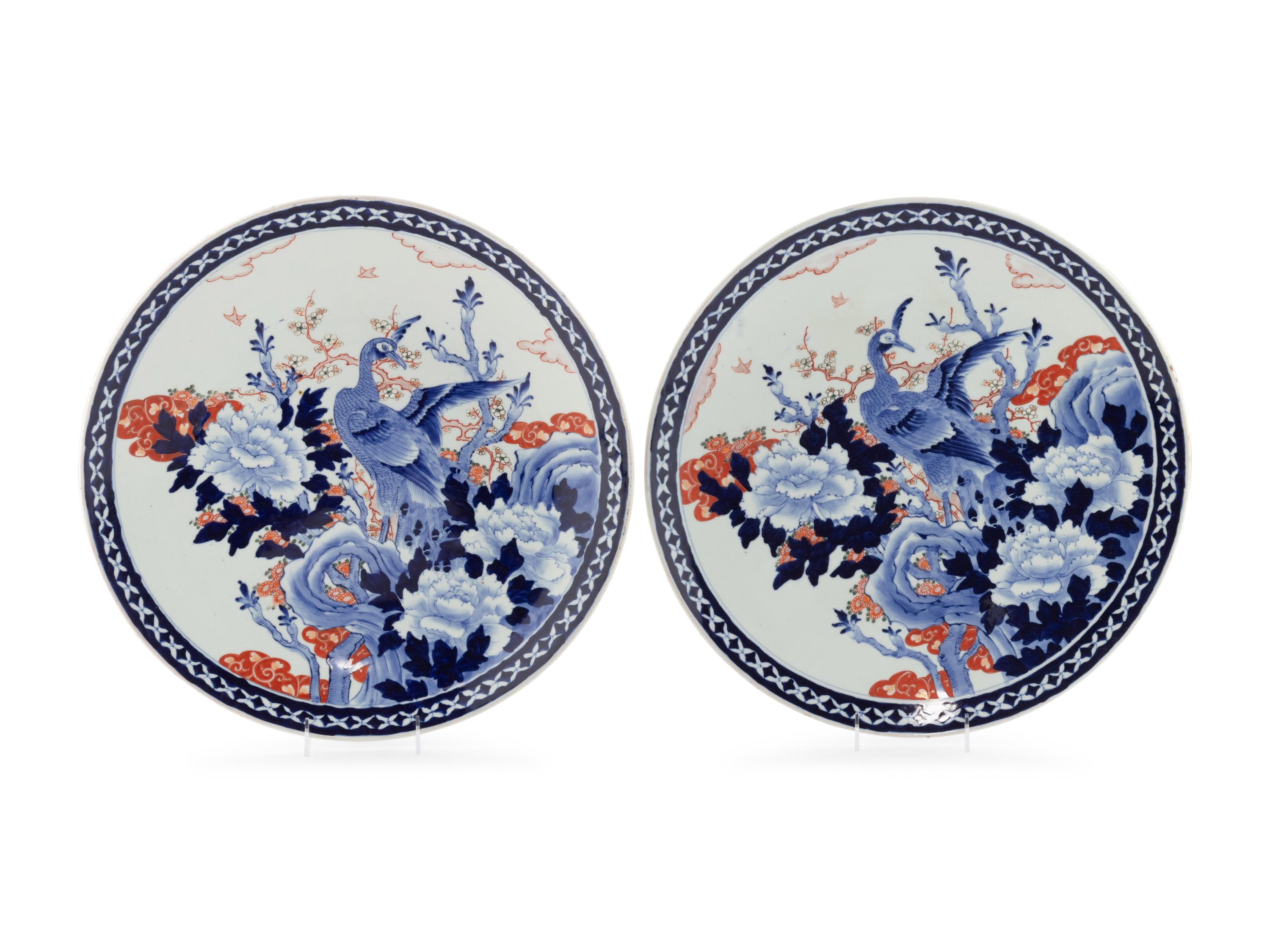 Two Japanese Porcelain Chargers