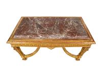 An Italian Painted and Parcel Gilt Marble Top Center Table — 19th/20th Century