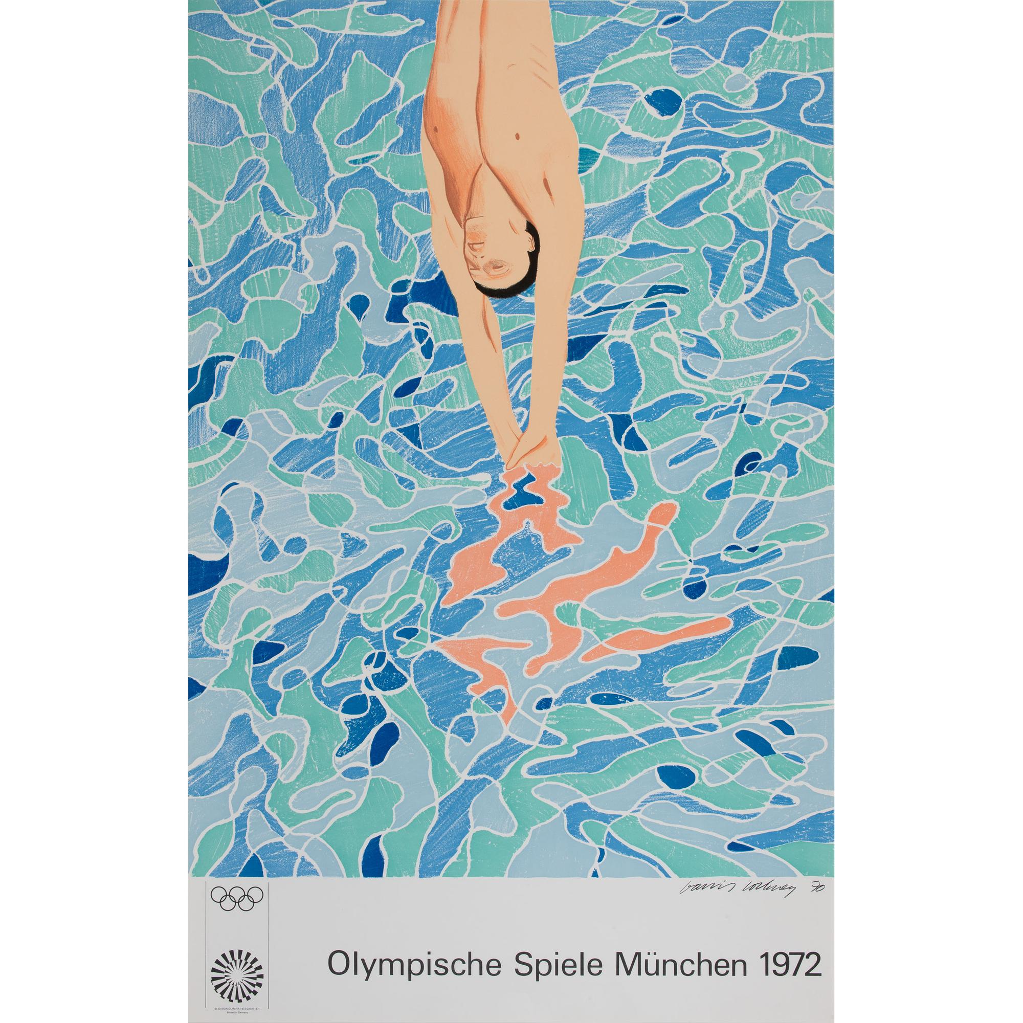 A David Hockney Poster for Olympische Spiele Munchen, 1972