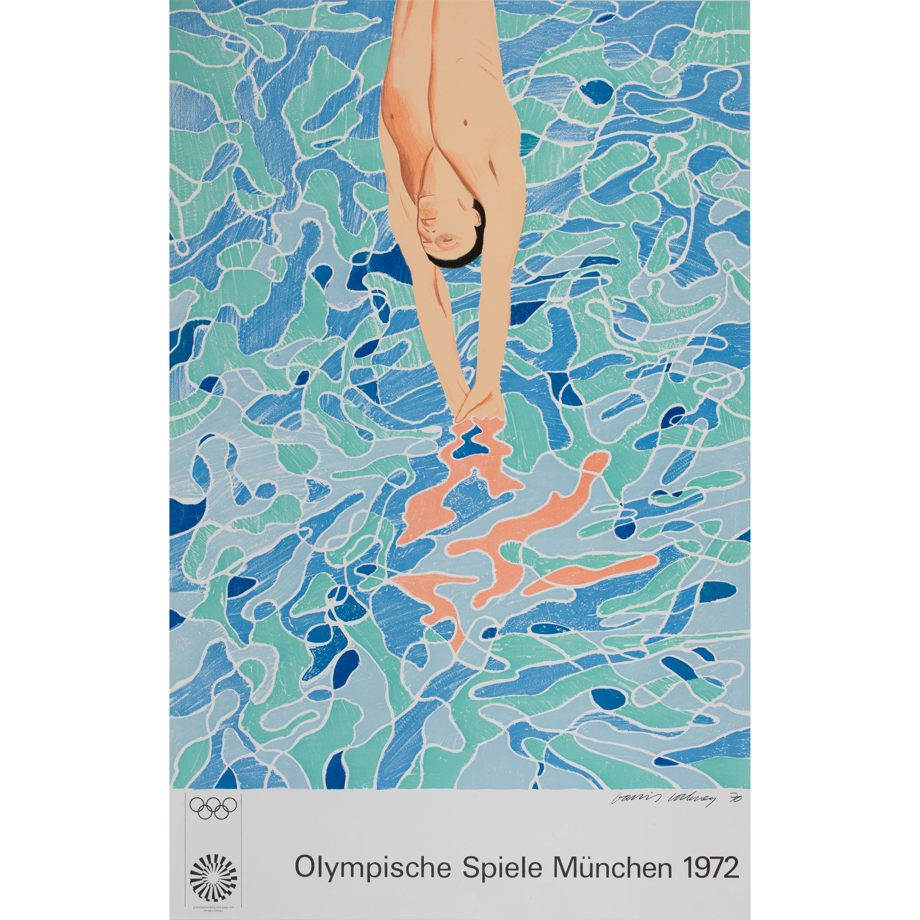 A David Hockney Poster for Olympische Spiele Munchen, 1972