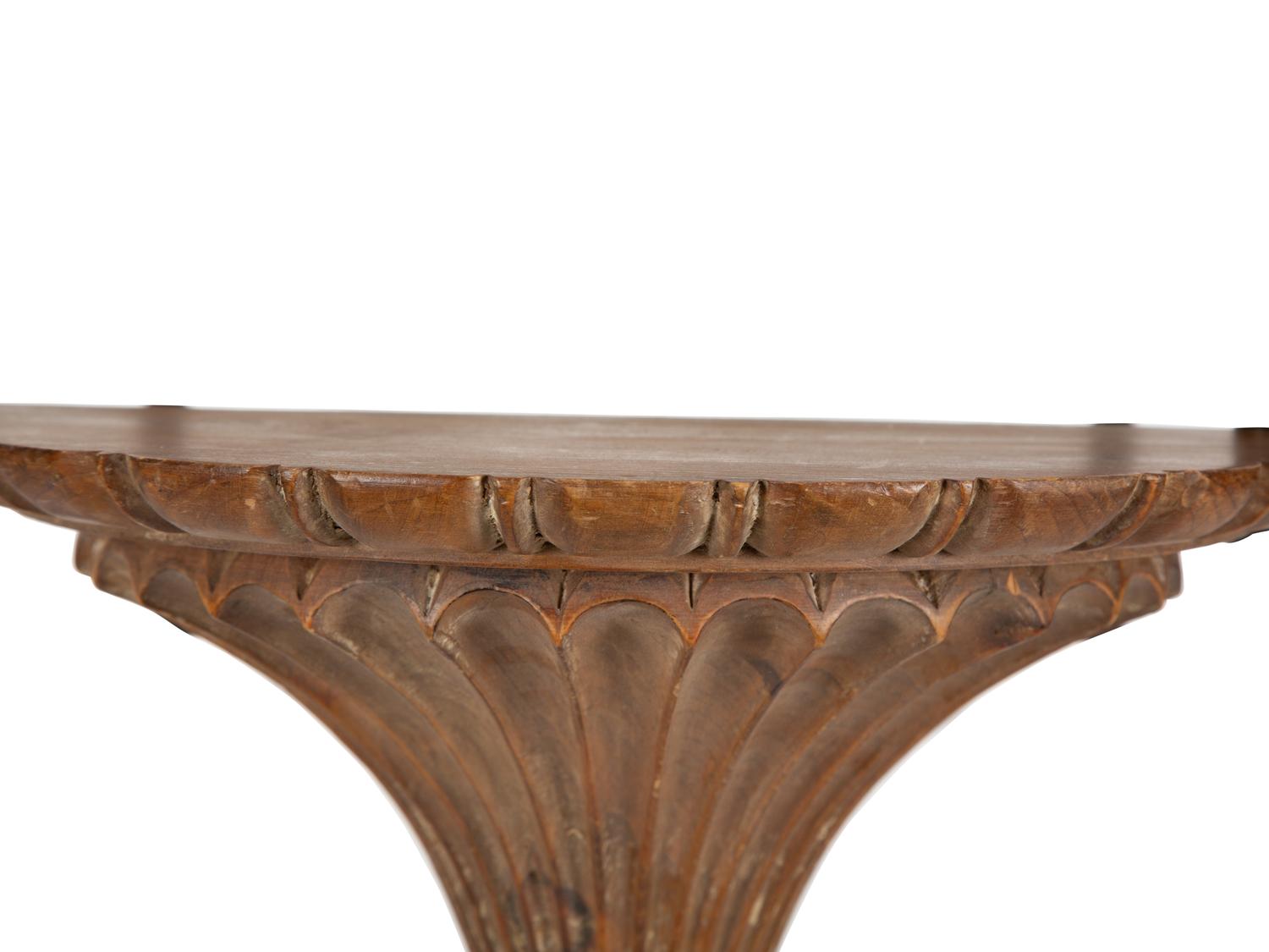 A Pair of Louis XVI Style Carved Wood Wall Brackets