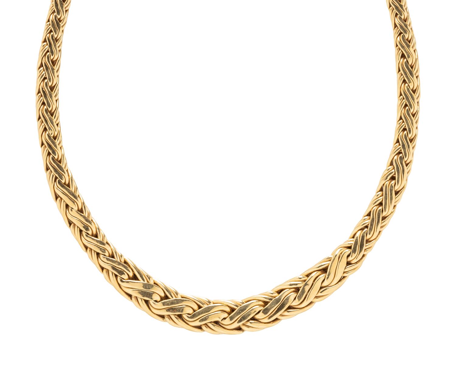 TIFFANY & CO., YELLOW GOLD NECKLACE