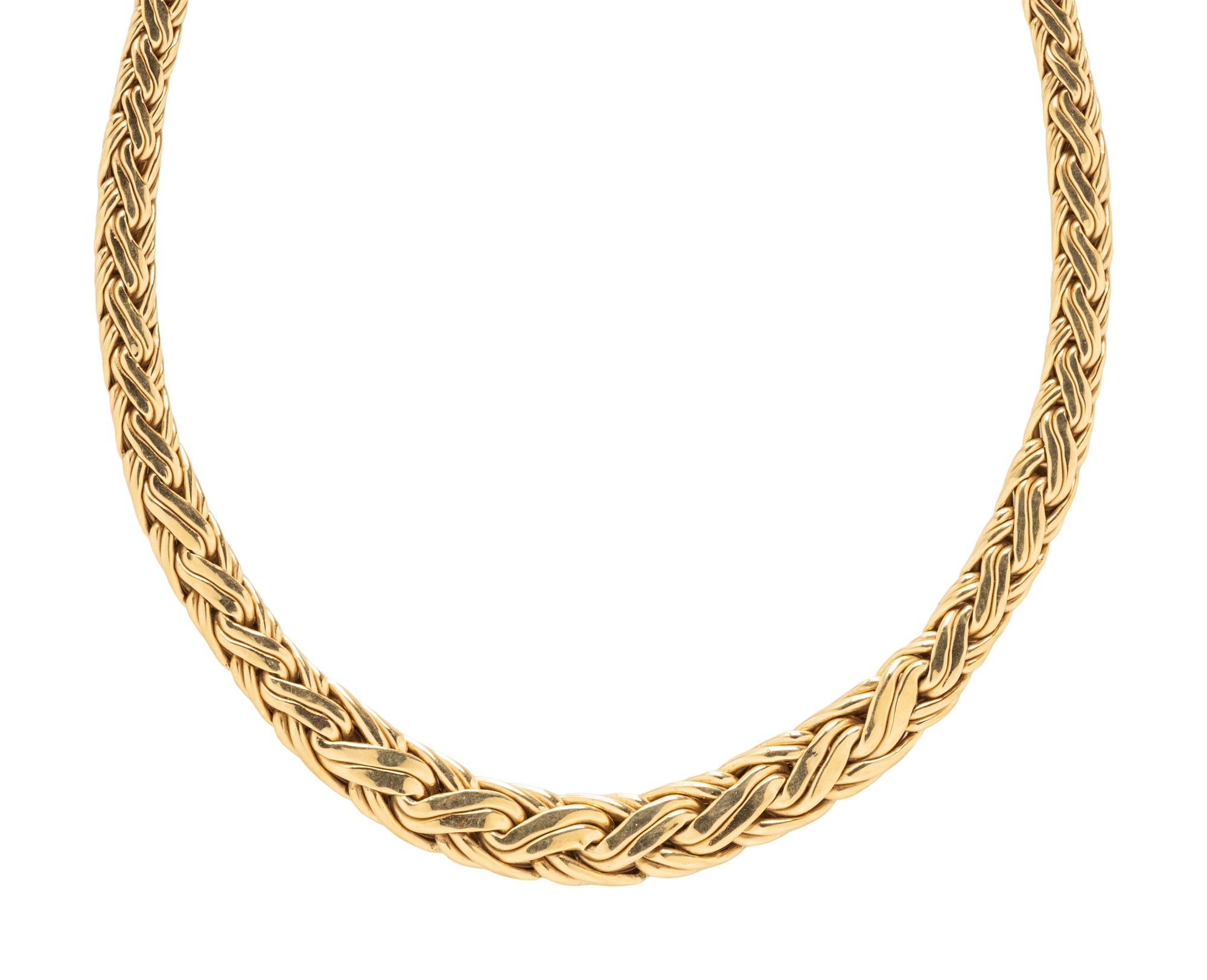 TIFFANY & CO., YELLOW GOLD NECKLACE