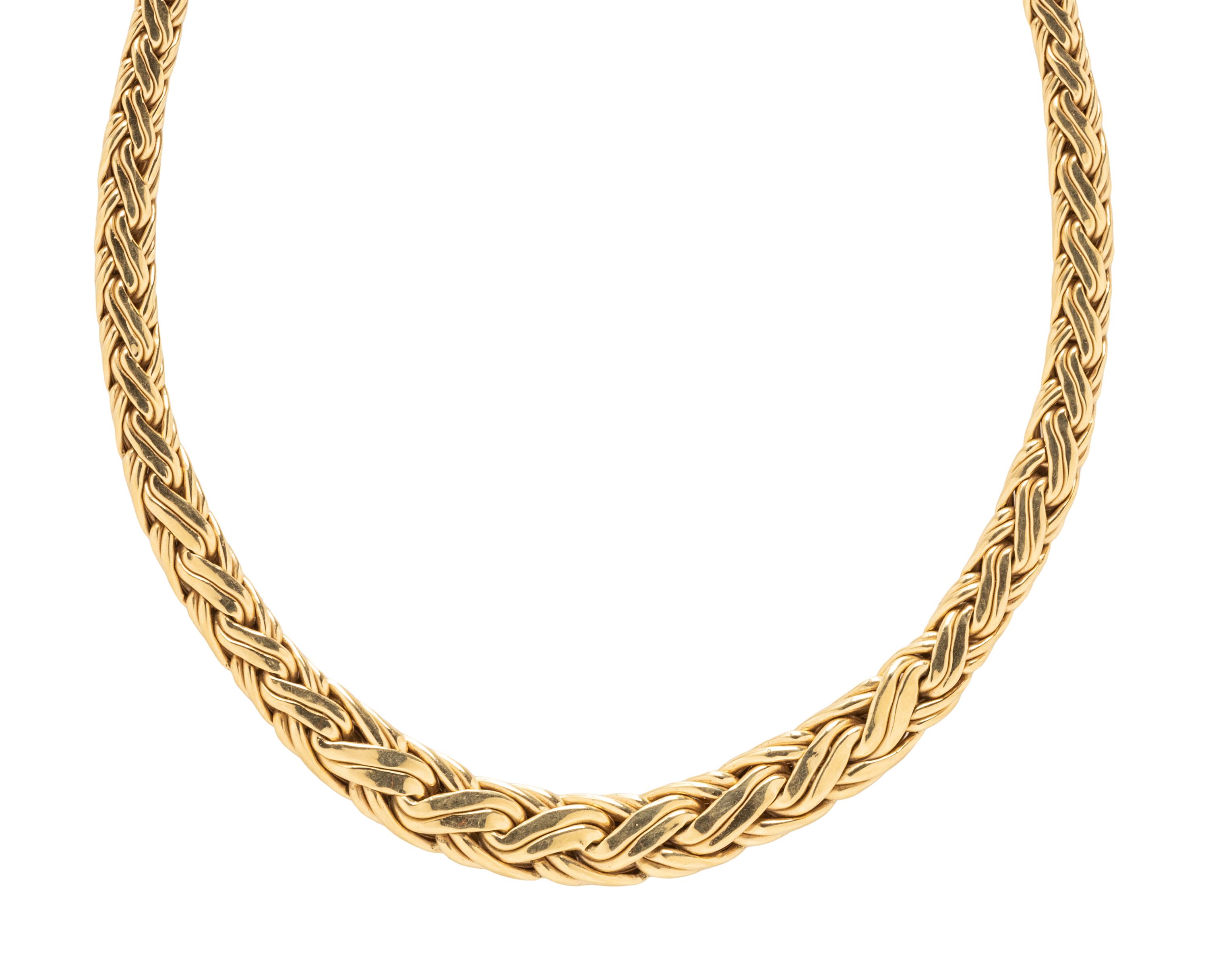 TIFFANY & CO., YELLOW GOLD NECKLACE