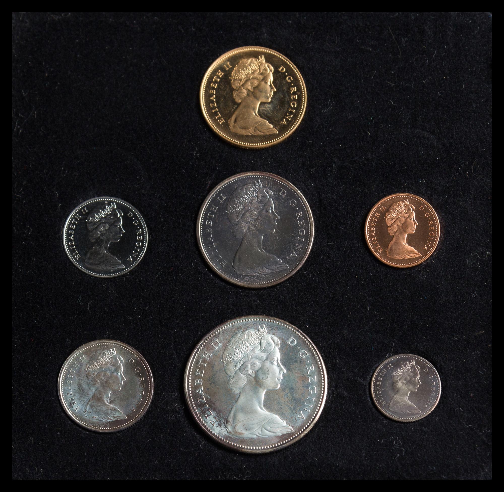 Two Royal Canadian Mint 1967 Centennial Commemorative Seven-Coin Proof Set