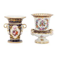 Two Sevres Style Porcelain Cabinet Vases