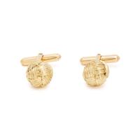 YELLOW GOLD KNOT MOTIF CUFFLINKS