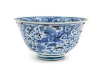 A Chinese Blue and White Porcelain Bowl Diameter 8 1/2 inches. — QING DYNASTY (1644-1911)