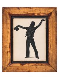 A Cut-Paper Silhouette Portrait of Harry Bluff