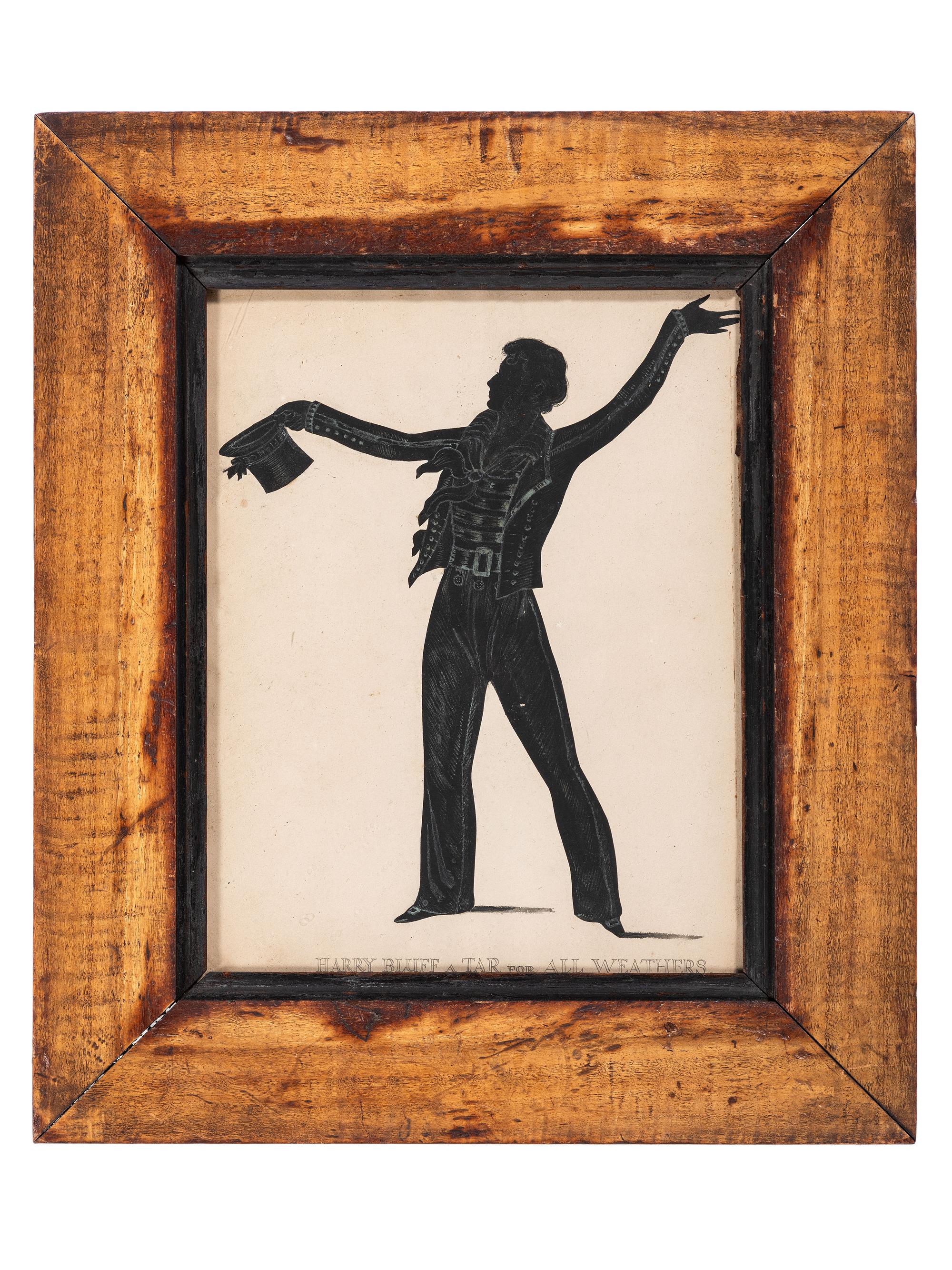 A Cut-Paper Silhouette Portrait of Harry Bluff