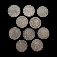 [SPANISH EMPIRE] A Group of Ten Colonial Minted 8-Reales Coins