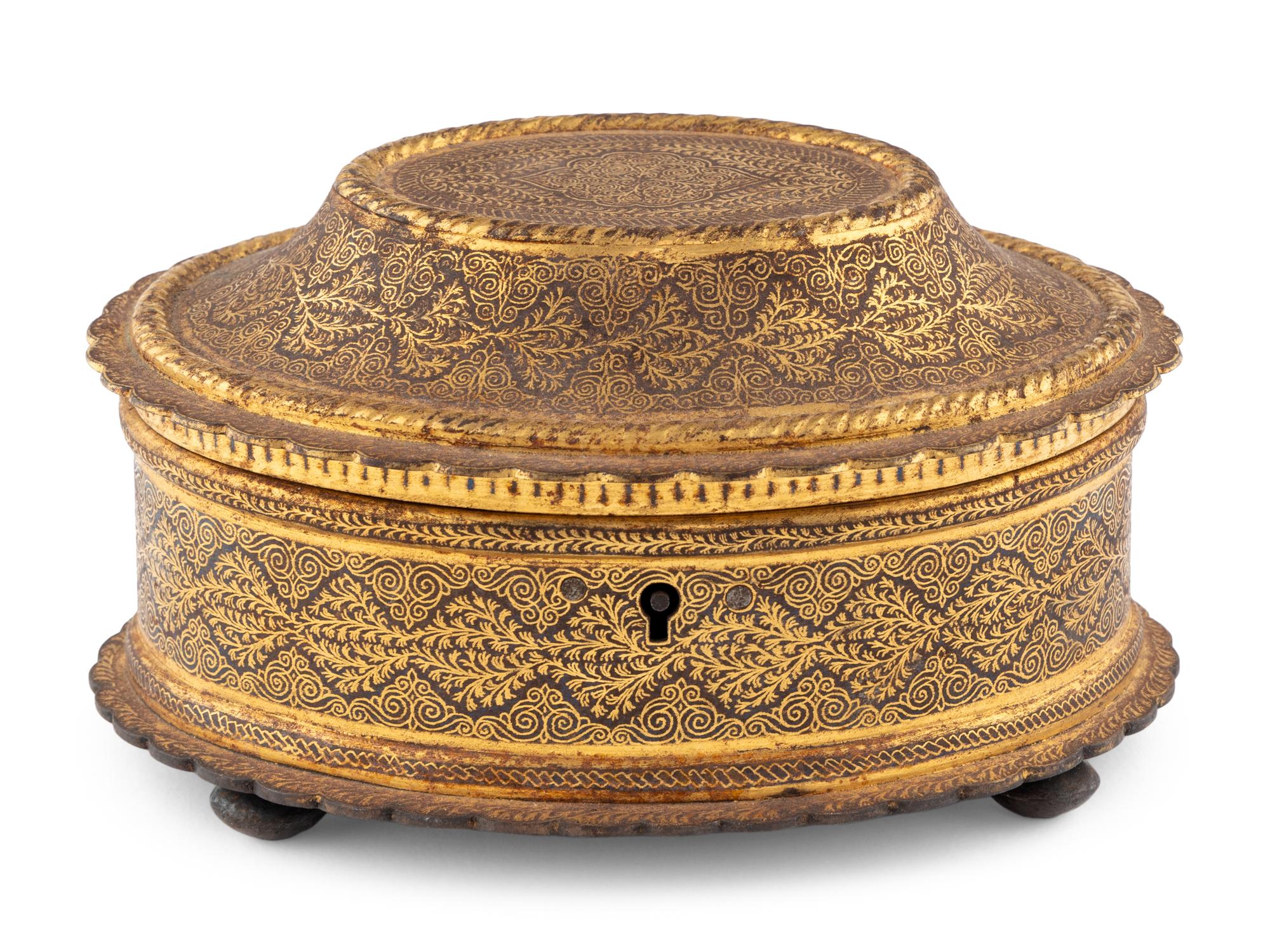 An Indian Koftgari Work Box